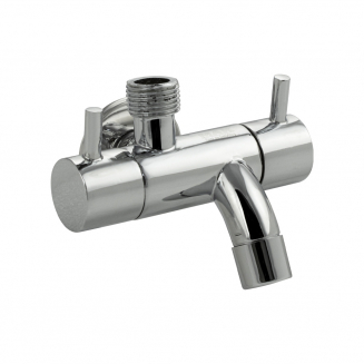 Кран водоразборный МАК 113 универсальный с гусаком и с выходом под БИДЕ или ДУШ лейку 1/2"