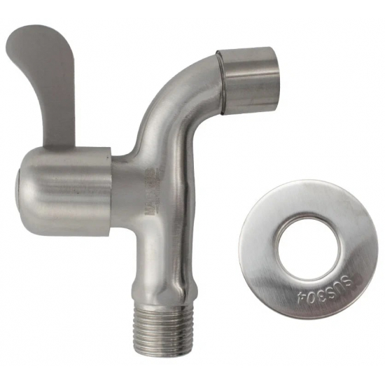 Кран водоразборный шаровый MAGNUS 1/2" нержавеющая сталь, 9257