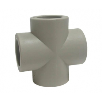 Крестовина полипропиленовая ПОЛИТЭК 32х32х32x32 мм серая