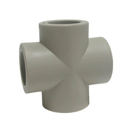 Крестовина полипропиленовая ПОЛИТЭК 32х32х32x32 мм серая