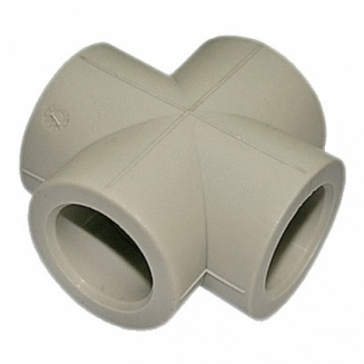 Крестовина полипропиленовая ПОЛИТЭК 40х40х40x40 мм серая