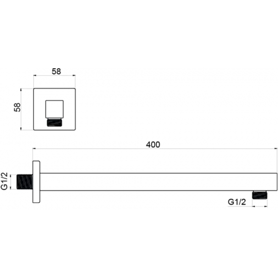 Кронштейн для верхнего душа AQUATEK AQ2177CR хром