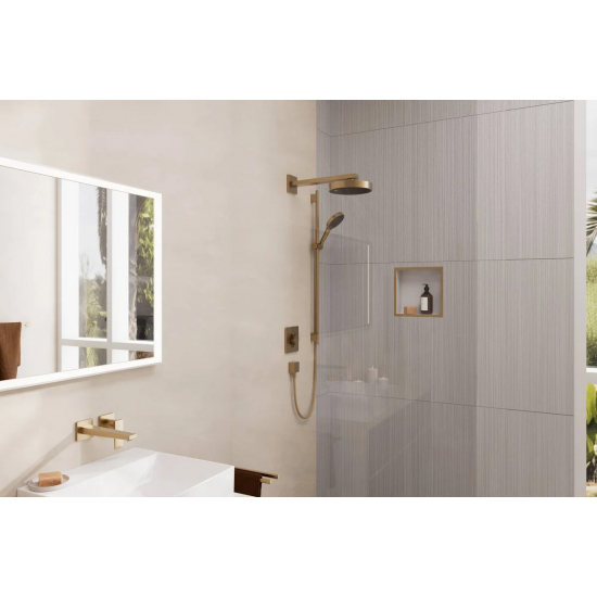 Кронштейн для верхнего душа HANSGROHE Square 27694140 38,9 см, матовая бронза