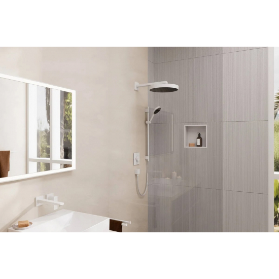 Кронштейн для верхнего душа HANSGROHE Square 27694700 38,9 см, матовый белый