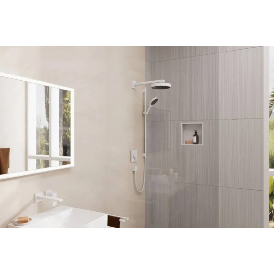 Кронштейн для верхнего душа HANSGROHE Square 27694700 38,9 см, матовый белый