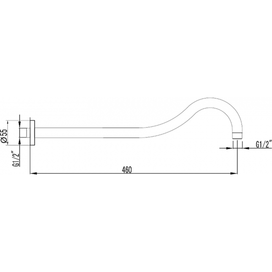 Кронштейн для верхнего душа LEMARK LM4887B бронза