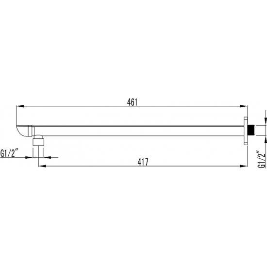 Кронштейн для верхнего душа LEMARK LM4987CW хром/белый