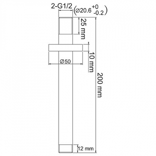 Кронштейн для верхнего душа WASSERKRAFT A068 хром