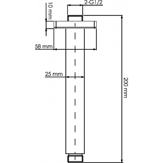 Кронштейн для верхнего душа WASSERKRAFT Aisch A235 матовое золото