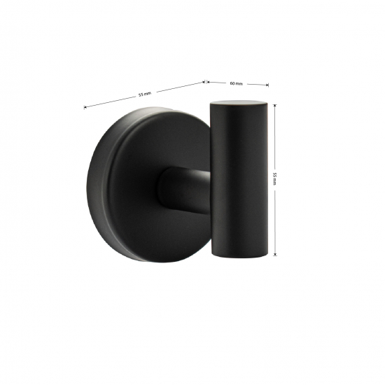 Крючок BRIMIX 0589 с 1 крючком чёрный