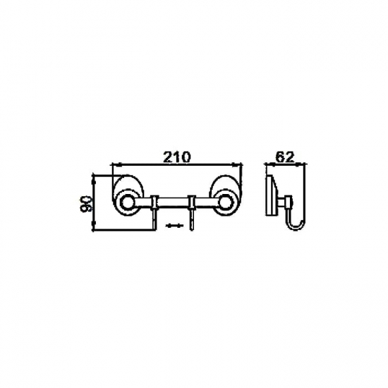 Крючок FRAP F1615-2 с 2 крючками