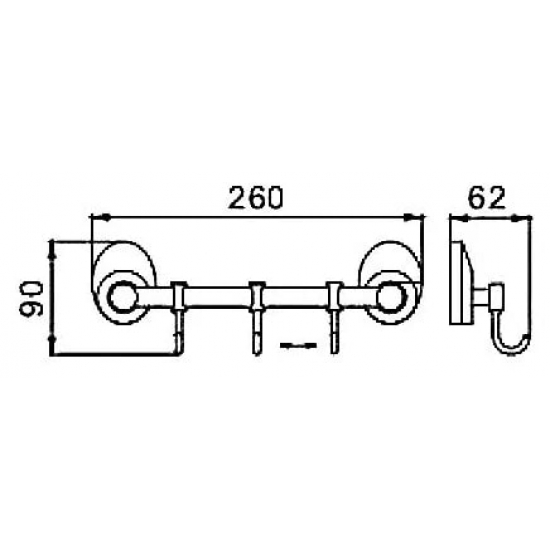Крючок FRAP F1615-3 с 3 крючками