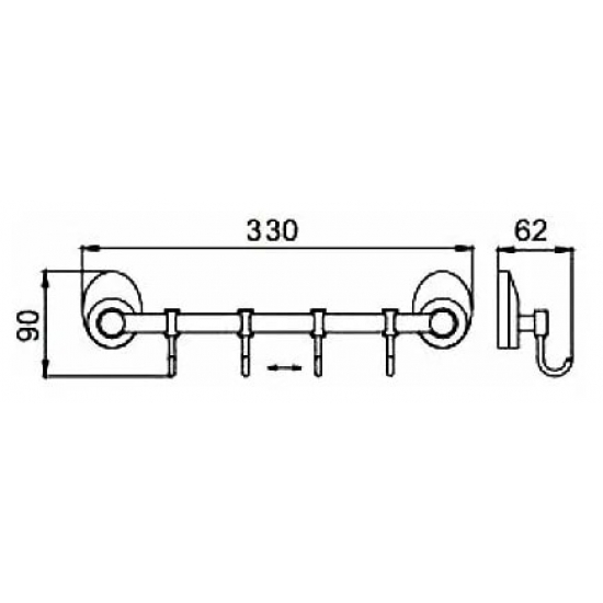 Крючок FRAP F1615-4 с 4 крючками