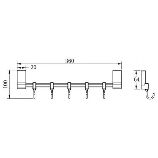 Крючок FRAP F1815-5 с 5 крючками
