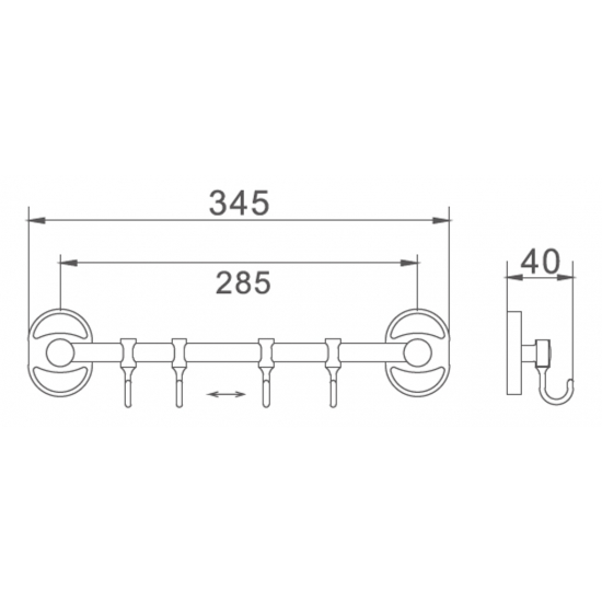 Крючок FRAP F1915-4 с 4 крючками