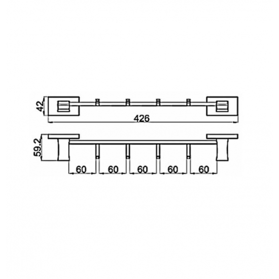 Крючок GAPPO G0716-46 с 4 крючками черный