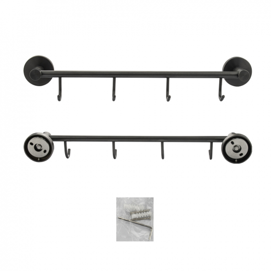 Крючок GFmark GF-78205 с 4 крючками прямой графит