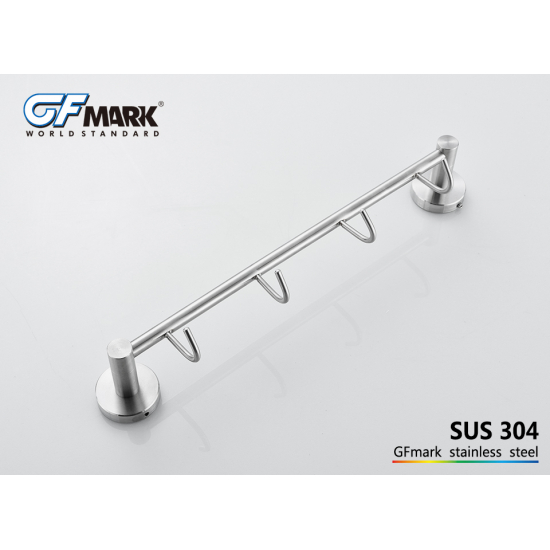 Крючок GFmark GF-80205 с 4 крючками прямая нержавеющая сталь