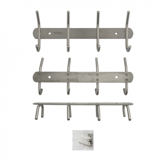 Крючок GFmark GF-80255 с 4 крючками прямая нержавеющая сталь