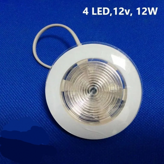 Лампа верхняя  ERLIT для душевых кабин 4 яркие светодиода, 59 мм, 12В, 12Вт