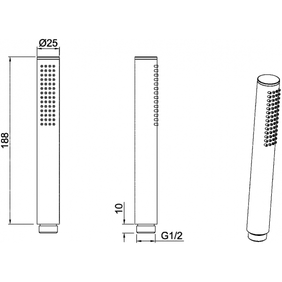 Лейка для душа ALLEN BRAU Priority 5.31020-31 чёрная