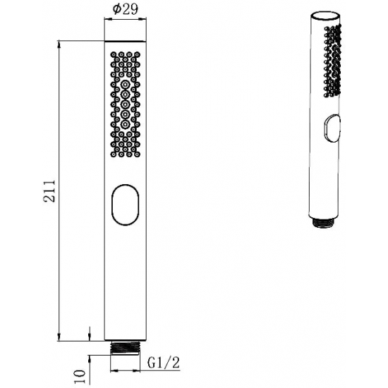 Лейка для душа ALLEN BRAU Priority 5.31A20-MG 3 режима графит