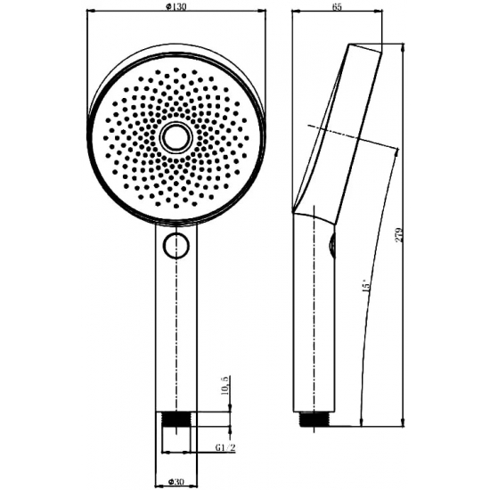 Лейка для душа ALLEN BRAU Priority 5.31B20-00 3 режима хром