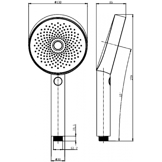 Лейка для душа ALLEN BRAU Priority 5.31B20-31 3 режима чёрная