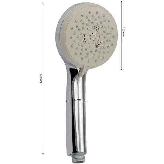 Лейка для душа BRIMIX 6020 хром, 3 режима