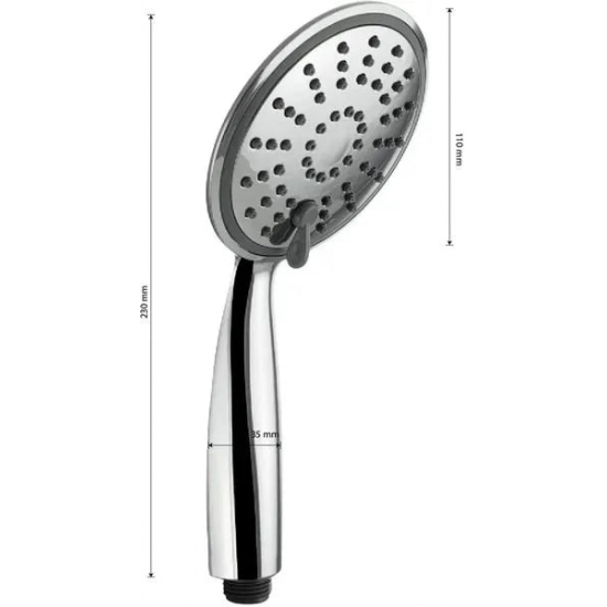 Лейка для душа GFMARK 6033 массажная, 3 режима