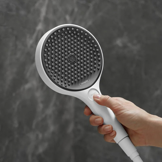 Лейка для душа HANSGROHE Rainfinity 130 26865700 EcoSmart, матовый белый