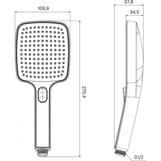 Лейка для душа IDDIS Esper ESP3FBSi18 чёрный матовый