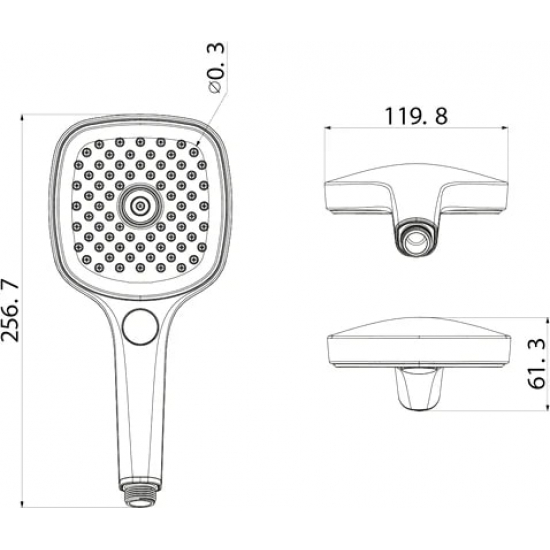 Лейка для душа IDDIS Slide SLI3F0Bi18 чёрная