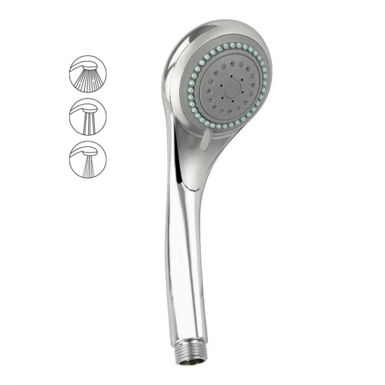 Лейка для душа САНАКС 03007 массажная, хром, 3 режима