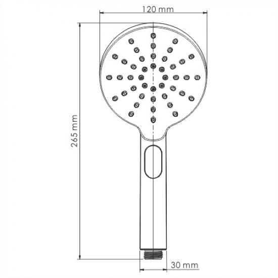 Лейка для душа WASSERKRAFT A127 хром