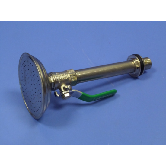 Лейка для врезки в душевую ёмкость (кран шаровый1/2"+лейка) метал