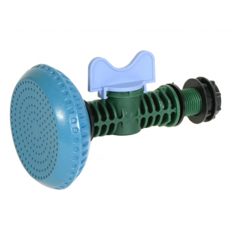 Лейка для врезки в душевую ёмкость (кран шаровый1/2"+лейка) ПЛАСТИК