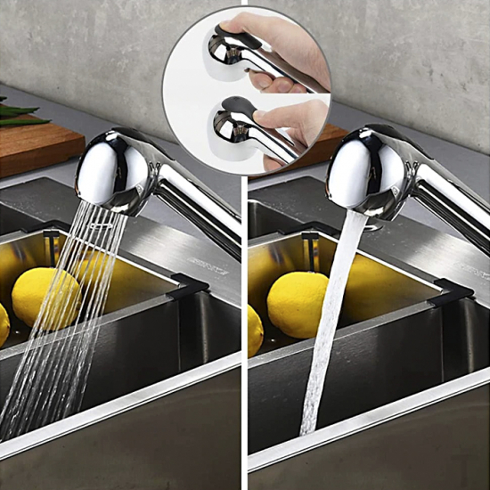 Лейка к вытяжному смесителю FRAP F26 хром 2 режима