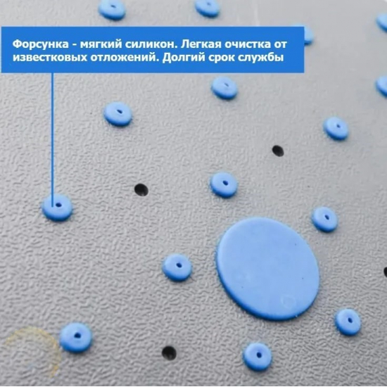 Лейка тропического душа для душевых кабин 15 см + штуцер