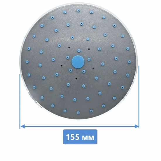 Лейка тропического душа для душевых кабин 15 см + штуцер