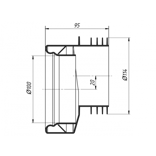 Манжета эксцентрическая для унитаза АНИ-ПЛАСТ W0410