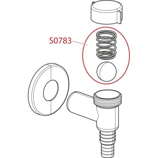 Минисифон для стиральной машины ALCA PLAST и посудомоечных машин белый пластик APS2