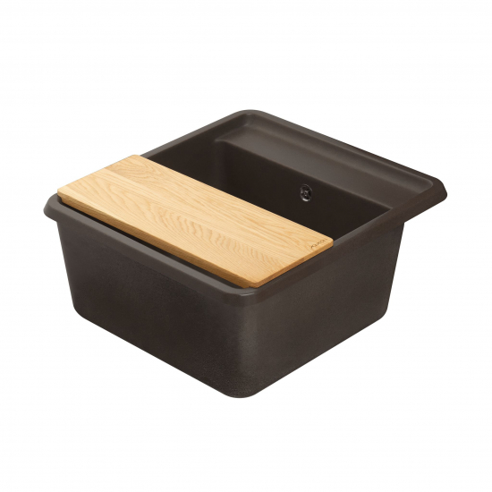 Мойка для кухни АКВАТОН Беллис 57 570х510 мм, кофе, с доской