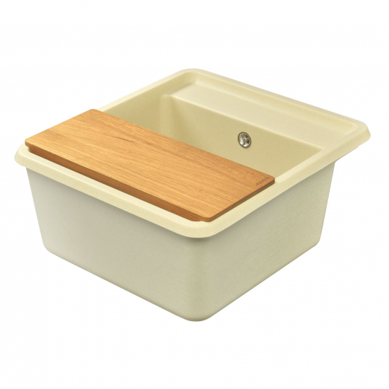 Мойка для кухни АКВАТОН Беллис 57 570х510 мм, шампань, с доской