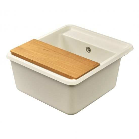 Мойка для кухни АКВАТОН Беллис 57 570х510 мм, жемчуг, с доской