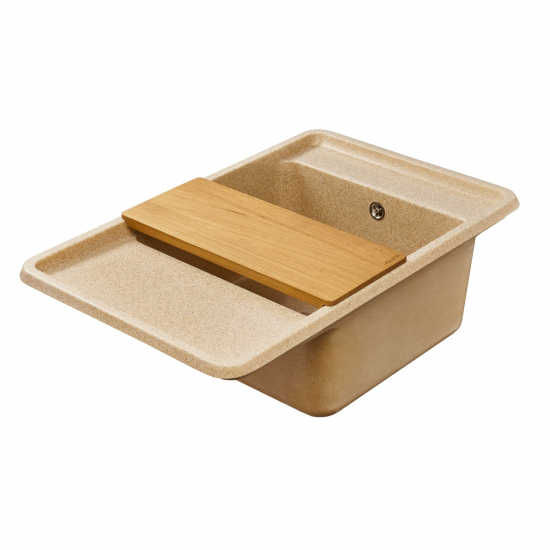 Мойка для кухни АКВАТОН Беллис 78 780х510 мм, песочный, с доской