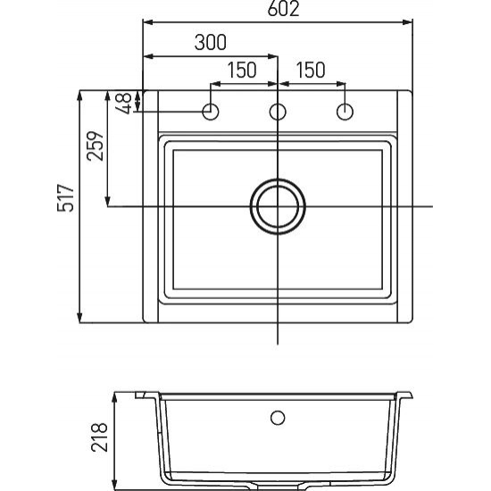 Мойка для кухни АКВАТОН Делия 60 602х517 мм, кофе
