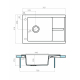 Мойка для кухни АКВАТОН Делия 78 787х516 мм, графит