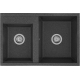 Мойка для кухни АКВАТОН Делия 78 двухчашевая 780х520 мм, графит