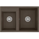 Мойка для кухни АКВАТОН Делия 78 двухчашевая 780х520 мм, кофе